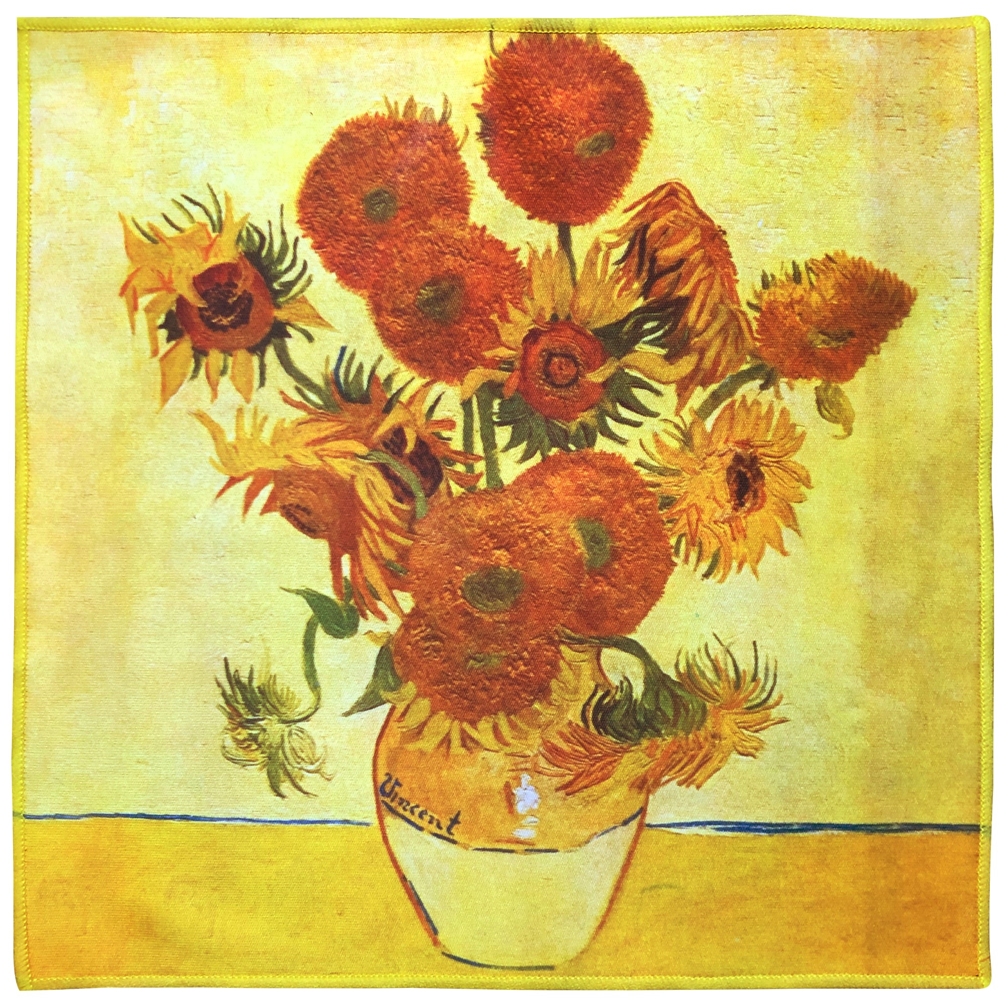 [6 Pack] Vincent Van Gogh "Sunflowers" - Art Collection - Ultra Premium Quality Microfiber Cleaning Cloths