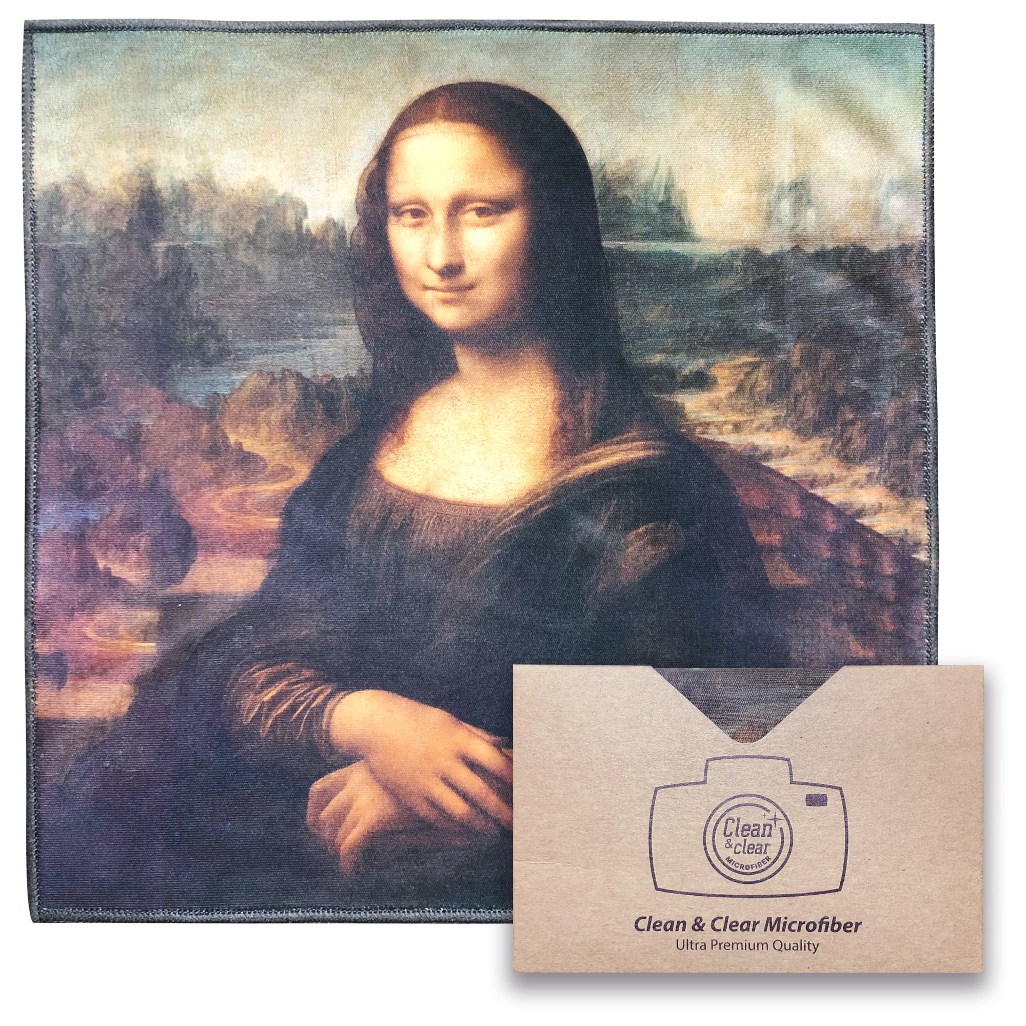 [6 Pack] Leonardo da Vinci "Mona Lisa" - Art Collection - Ultra Premium Quality Microfiber Cleaning Cloths
