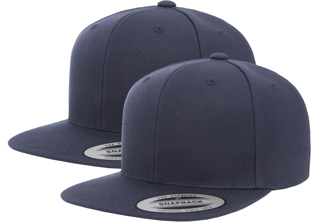Yupoong Classic® 6089M - Premium Snapback Cap (2 Pack)